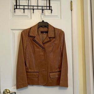 Nude leather jacket